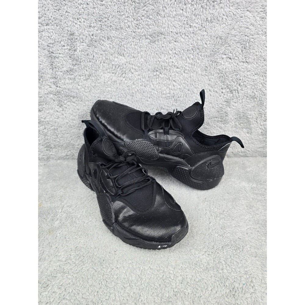 Nike Air Huarache EDGE Leather Triple Black AV3598-002 Men Size 12 Shoes Sneaker
